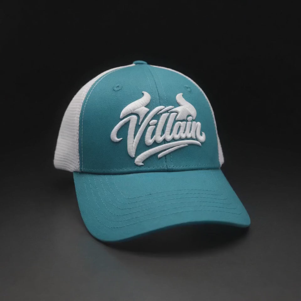 VILLAIN Trucker Hat (Teal) Limited Drop!
